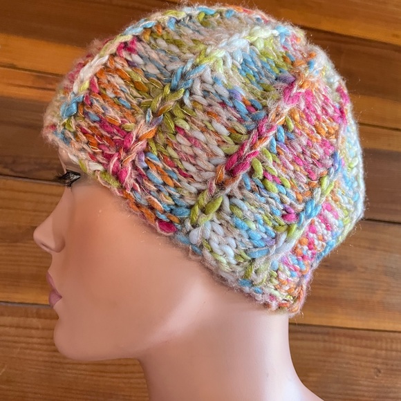 Cozy CONFETTI Colorful KNIT BEANIE Cap Hat O/S - Picture 10 of 10